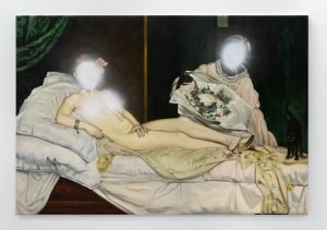 Claire Fontaine, Olympia, 2024, 130 x 191 cm (51 1/8 x 75 1/4 in.) © Studio Claire Fontaine Courtesy the artist and Mennour, Paris